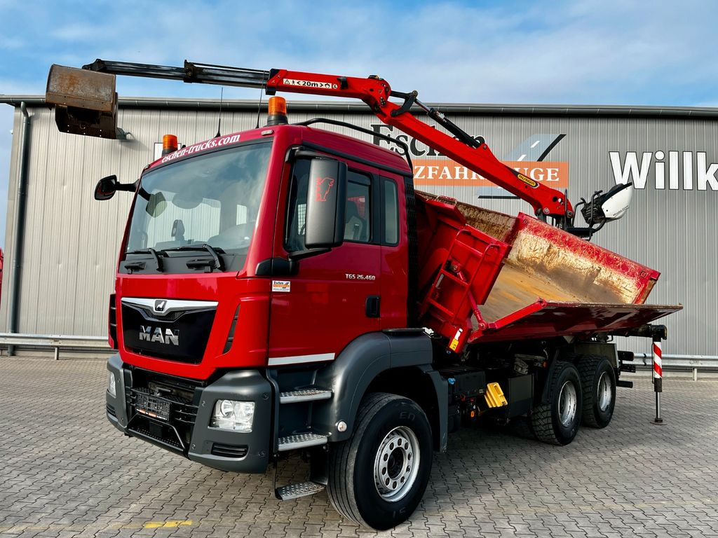 MAN TGS 26.460 6x4BB Palfinger M12L83 Kran Bordmatik - Самосвал камион, Камион с кран: снимка 1 MAN TGS 26.460 6x4BB Palfinger M12L83 Kran Bordmatik - Самосвал камион, Камион с кран: снимка 1