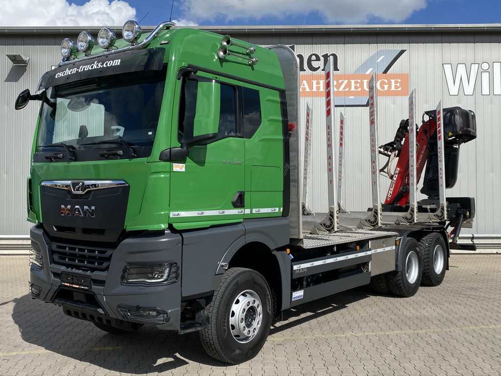MAN TGX 33.580 6x4 BB Kurzholzaufbau / Kran - Камион за дърва, Камион с кран: снимка 1 MAN TGX 33.580 6x4 BB Kurzholzaufbau / Kran - Камион за дърва, Камион с кран: снимка 1