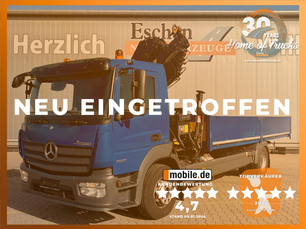 Mercedes-Benz 1527 L 4x2 Atego / HIAB 144 E-5 Hiduo Faltkran - Бордови камион, Камион с кран: снимка 1 Mercedes-Benz 1527 L 4x2 Atego / HIAB 144 E-5 Hiduo Faltkran - Бордови камион, Камион с кран: снимка 1