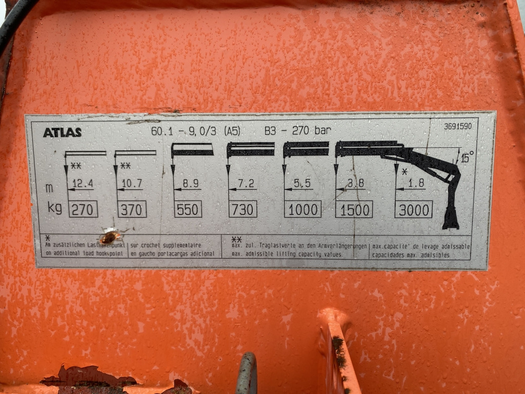 Mercedes-Benz 815 / Atlas-Faltkran - Бордови камион, Камион с кран: снимка 3 Mercedes-Benz 815 / Atlas-Faltkran - Бордови камион, Камион с кран: снимка 3