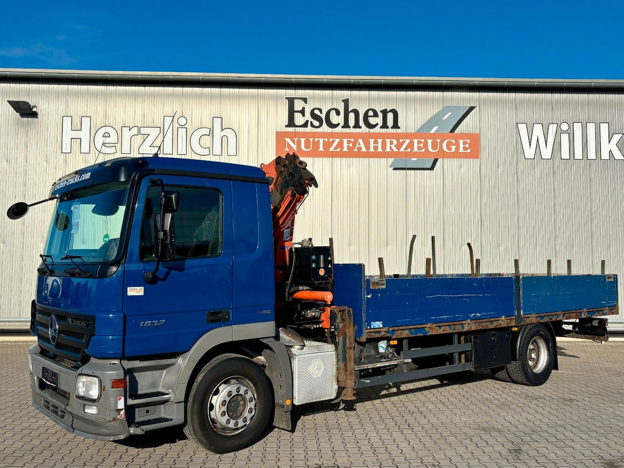 Mercedes-Benz Actros 1832 I Terex 85.2A3*9,10m*Telligent*Klima - Бордови камион, Камион с кран: снимка 1 Mercedes-Benz Actros 1832 I Terex 85.2A3*9,10m*Telligent*Klima - Бордови камион, Камион с кран: снимка 1