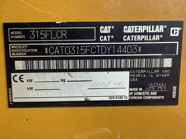 Cat 315 F LCR  - Верижен багер: снимка 5 Cat 315 F LCR  - Верижен багер: снимка 5