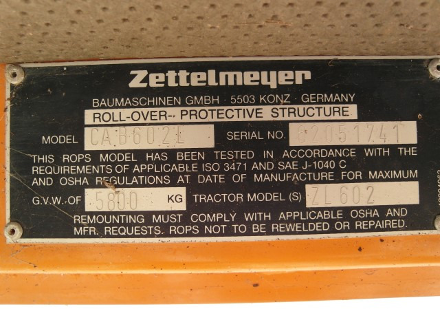 Kabine Zettelmeyer ZL 602 - Кабина и интериор за Строителна техника: снимка 5 Kabine Zettelmeyer ZL 602 - Кабина и интериор за Строителна техника: снимка 5