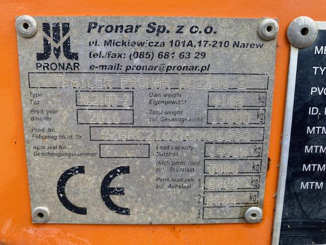 Pronar RC 2100-2 - Нискорамна площадка ремарке: снимка 5 Pronar RC 2100-2 - Нискорамна площадка ремарке: снимка 5