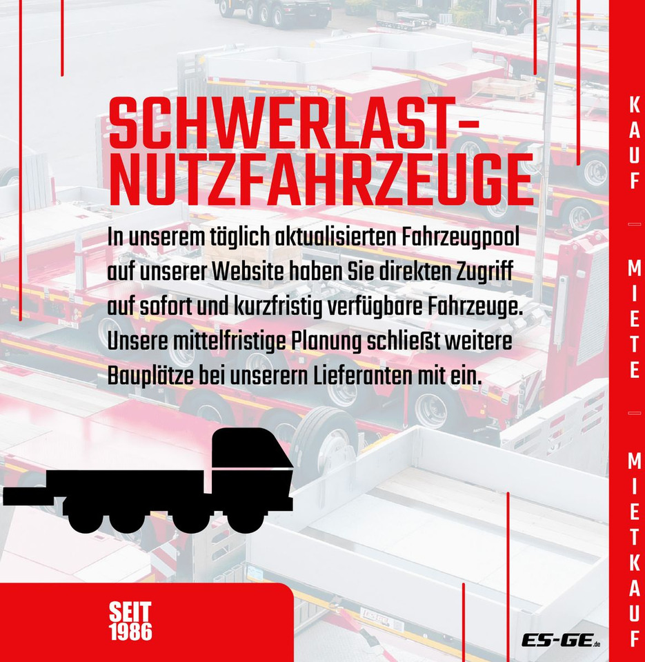 ES-GE 3-Achs-Satteltieflader - Radmulden - Нискорамна площадка полуремарке: снимка 5 ES-GE 3-Achs-Satteltieflader - Radmulden - Нискорамна площадка полуремарке: снимка 5