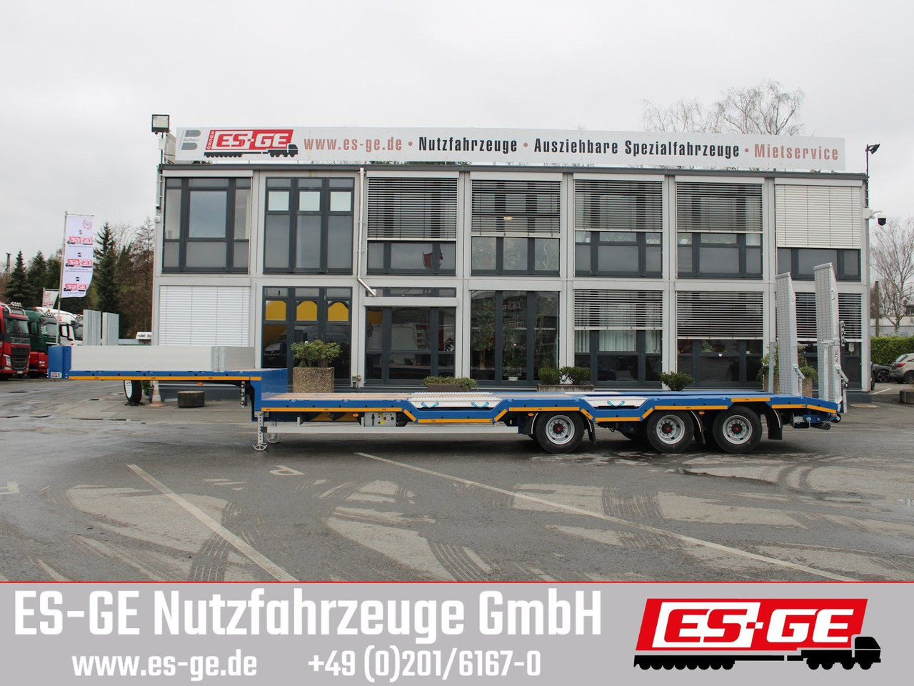 ES-GE 3-Achs-Satteltieflader - Radmulden - Нискорамна площадка полуремарке: снимка 5 ES-GE 3-Achs-Satteltieflader - Radmulden - Нискорамна площадка полуремарке: снимка 5