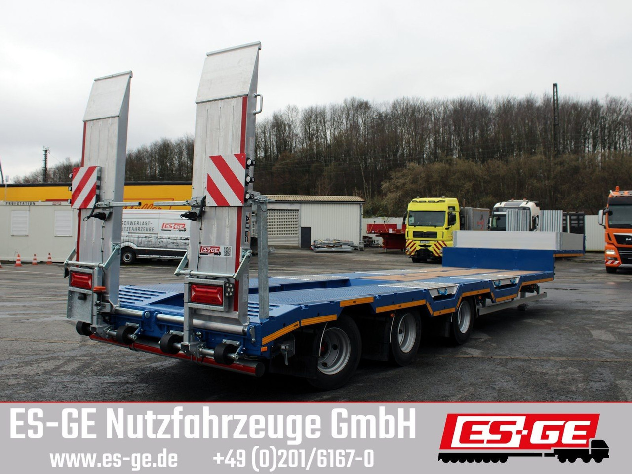 ES-GE 3-Achs-Satteltieflader - Radmulden - Нискорамна площадка полуремарке: снимка 3 ES-GE 3-Achs-Satteltieflader - Radmulden - Нискорамна площадка полуремарке: снимка 3
