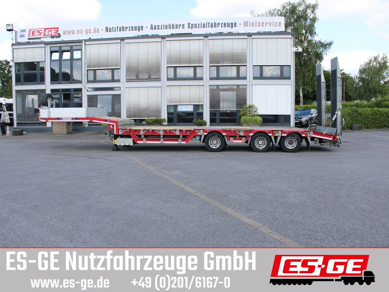 ES-GE 3-Achs-Satteltieflader, Radmulden - Нискорамна площадка полуремарке: снимка 5 ES-GE 3-Achs-Satteltieflader, Radmulden - Нискорамна площадка полуремарке: снимка 5