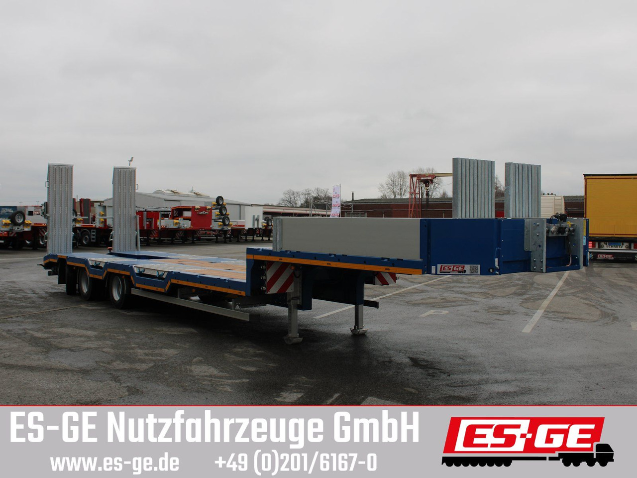 ES-GE 3-Achs-Satteltieflader - Radmulden - Нискорамна площадка полуремарке: снимка 4 ES-GE 3-Achs-Satteltieflader - Radmulden - Нискорамна площадка полуремарке: снимка 4