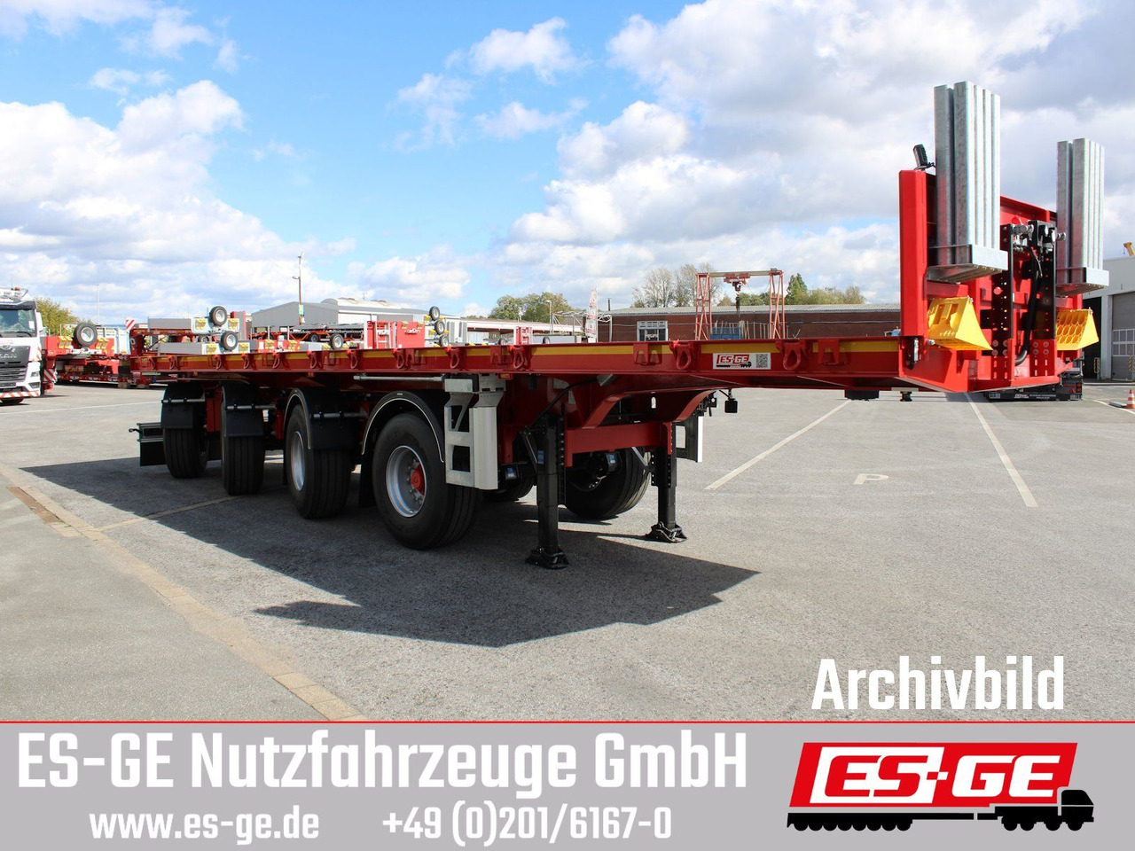 ES-GE 4-Achs-Ballastauflieger - Бордово полуремарке/ Платформа: снимка 4 ES-GE 4-Achs-Ballastauflieger - Бордово полуремарке/ Платформа: снимка 4