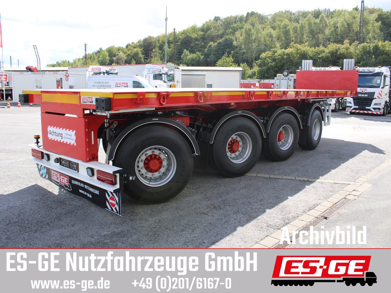 ES-GE 4-Achs-Ballastauflieger - Бордово полуремарке/ Платформа: снимка 3 ES-GE 4-Achs-Ballastauflieger - Бордово полуремарке/ Платформа: снимка 3