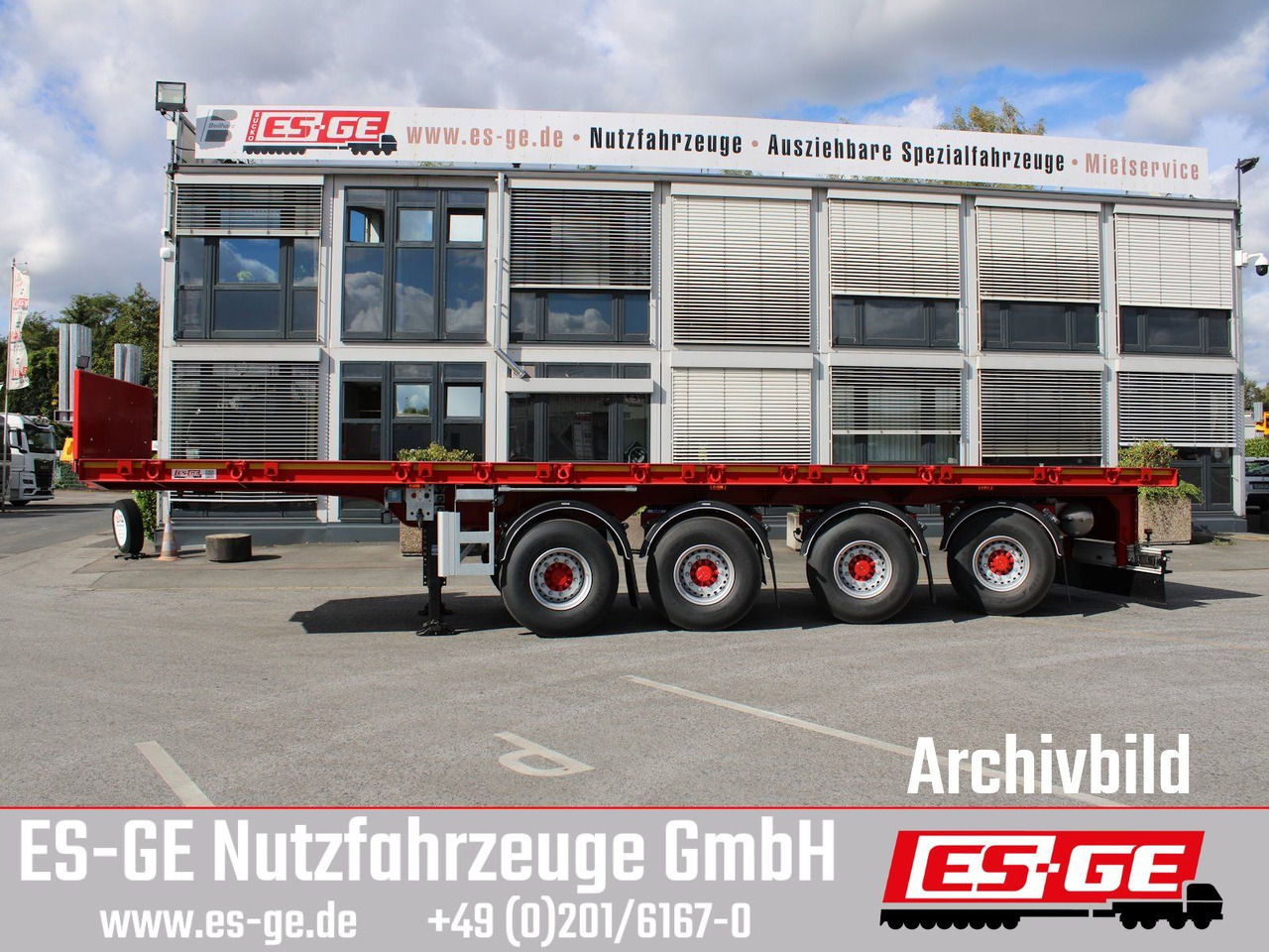 ES-GE 4-Achs-Ballastauflieger - Бордово полуремарке/ Платформа: снимка 5 ES-GE 4-Achs-Ballastauflieger - Бордово полуремарке/ Платформа: снимка 5