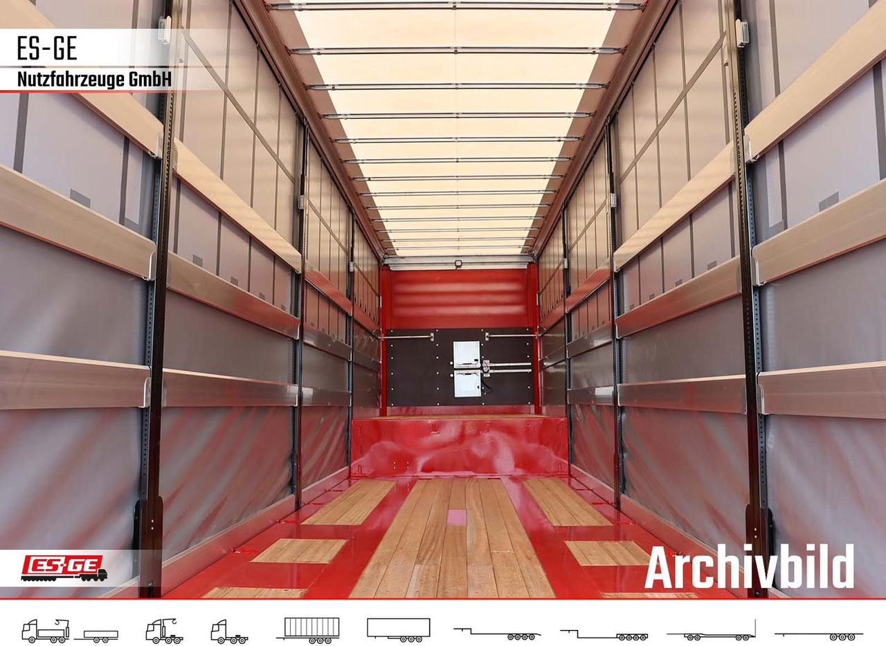 ES-GE 4-Achs-Satteltieflader mit Curtainsider-Aufbau - Нискорамна площадка полуремарке: снимка 4 ES-GE 4-Achs-Satteltieflader mit Curtainsider-Aufbau - Нискорамна площадка полуремарке: снимка 4