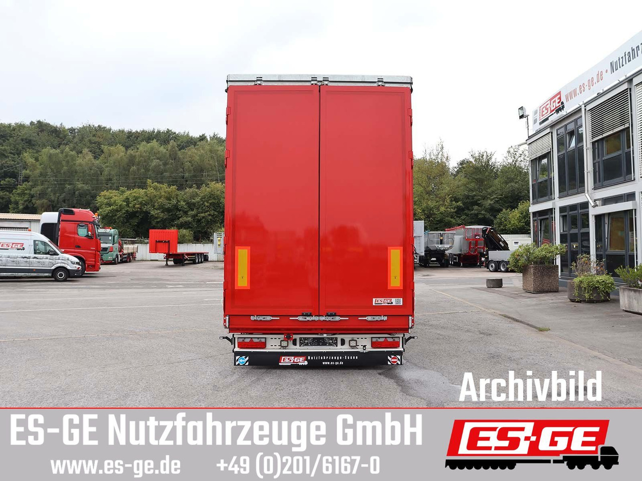 ES-GE 4-Achs-Satteltieflader mit Curtainsider-Aufbau - Нискорамна площадка полуремарке: снимка 5 ES-GE 4-Achs-Satteltieflader mit Curtainsider-Aufbau - Нискорамна площадка полуремарке: снимка 5
