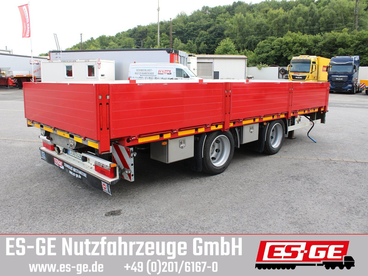 ES-GE Tandemanhänger - Containerverr. - Бордово ремарке/ Платформа: снимка 4 ES-GE Tandemanhänger - Containerverr. - Бордово ремарке/ Платформа: снимка 4