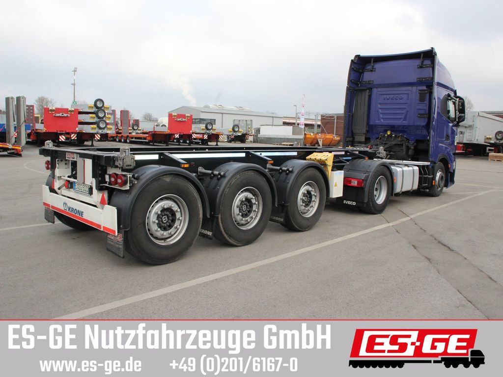 Krone 3-Achs-Containerchassis 20' - Контейнеровоз/ Сменна каросерия полуремарке: снимка 1 Krone 3-Achs-Containerchassis 20' - Контейнеровоз/ Сменна каросерия полуремарке: снимка 1