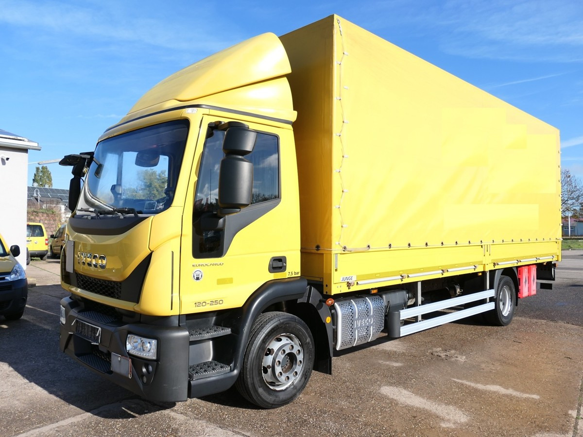IVECO EuroCargo ML 120 E 25 EURO-6 AHK LBW 3-SITZER Co - Камион с брезент: снимка 1 IVECO EuroCargo ML 120 E 25 EURO-6 AHK LBW 3-SITZER Co - Камион с брезент: снимка 1