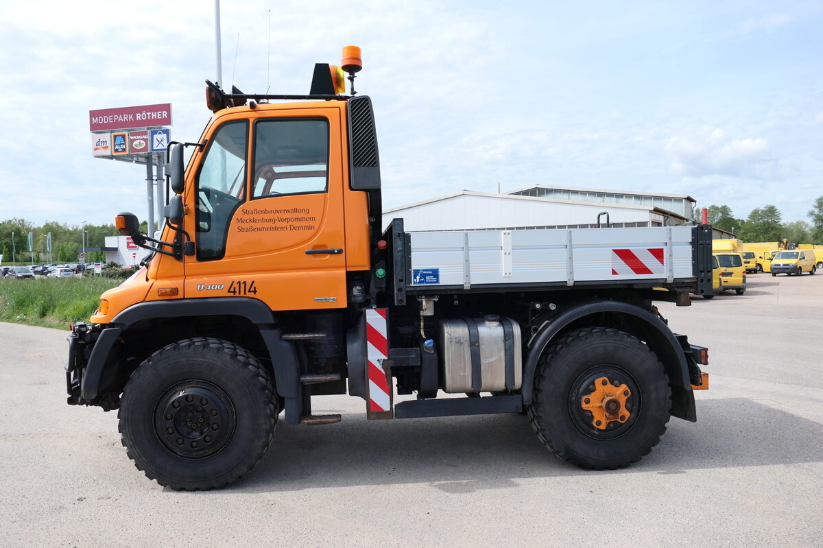 Бордови камион, Комунална/ Специална техника UNIMOG U400  405/12 AHK KLIMA ZAPFWELLE vorn SFZ KOMMUN: снимка 8