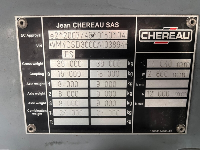 Рефрижератор полуремарке Chereau: снимка 10 Рефрижератор полуремарке Chereau: снимка 10