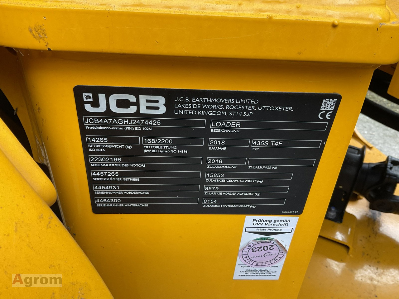 JCB 435 S Agri HighLift - Колесен товарач: снимка 2 JCB 435 S Agri HighLift - Колесен товарач: снимка 2