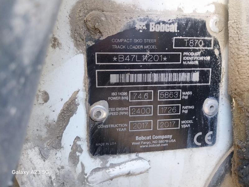 BOBCAT T870 - Мини верижен товарач: снимка 5 BOBCAT T870 - Мини верижен товарач: снимка 5