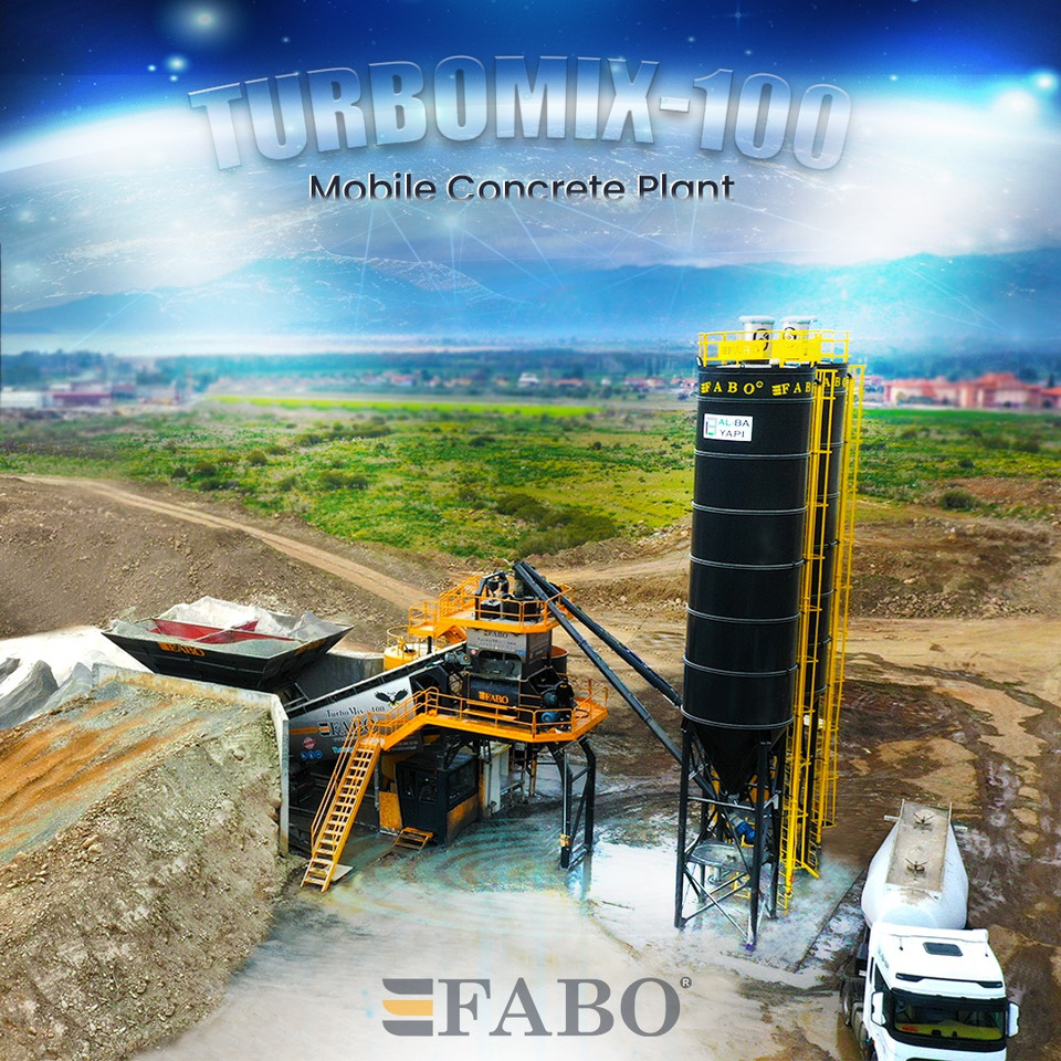 FABO mobile concrete batching plant - Бетонов възел: снимка 1 FABO mobile concrete batching plant - Бетонов възел: снимка 1