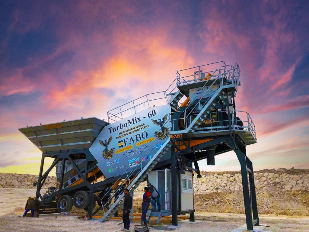 FABO mobile concrete batching plant - Бетонов възел: снимка 1 FABO mobile concrete batching plant - Бетонов възел: снимка 1