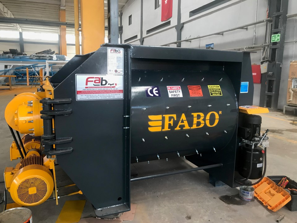 FABO twin shaft mixer - Бетонобъркачка: снимка 1 FABO twin shaft mixer - Бетонобъркачка: снимка 1