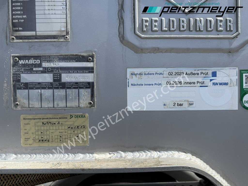 Цистерна за насипни товари FELDBINDER Eutersilo EUT 34.3 34 m³: снимка 15