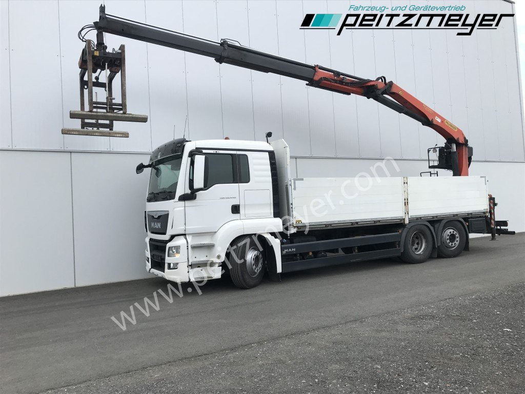 MAN TGS 26.440 FL 6x2 Palfinger PK 21001 L Steinzange, EU 6, Lenkachse - Бордови камион, Камион с кран: снимка 1 MAN TGS 26.440 FL 6x2 Palfinger PK 21001 L Steinzange, EU 6, Lenkachse - Бордови камион, Камион с кран: снимка 1