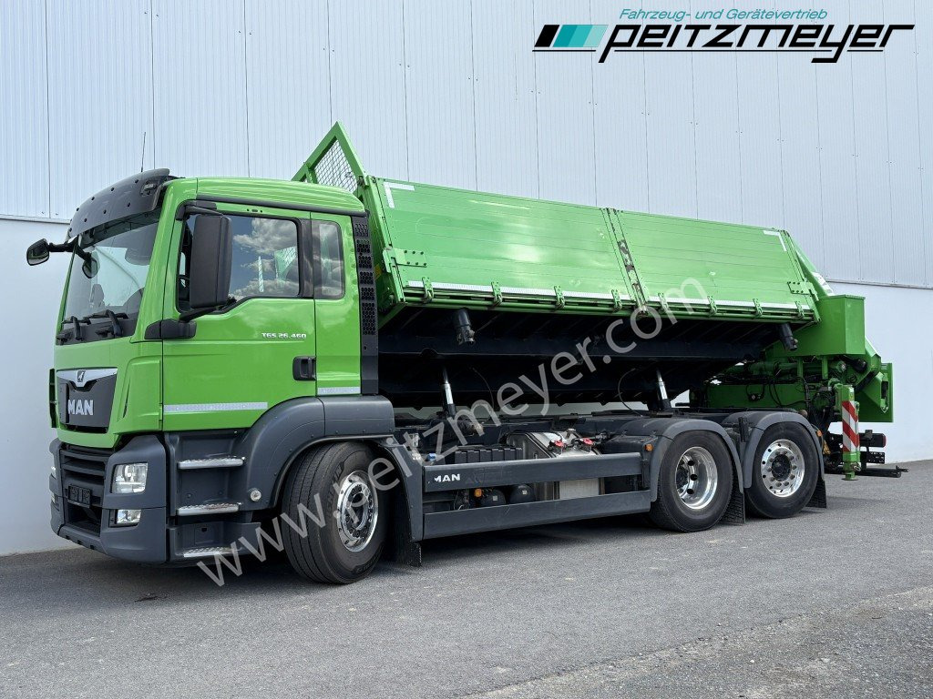 MAN TGS 26.460 FL 6x2 Kipper+Kran+Funk Lenkachse, 2-Seitenkipper, Atlas 172.3 - Самосвал камион: снимка 1 MAN TGS 26.460 FL 6x2 Kipper+Kran+Funk Lenkachse, 2-Seitenkipper, Atlas 172.3 - Самосвал камион: снимка 1