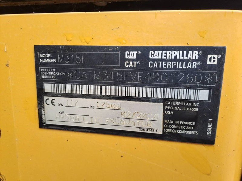 Колесен багер Cat M 315 F: снимка 12