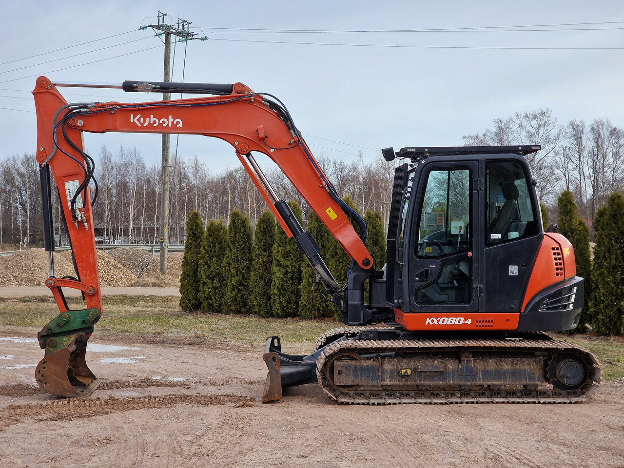 KUBOTA KX080-4. Metal tracks. - Мини багер: снимка 3 KUBOTA KX080-4. Metal tracks. - Мини багер: снимка 3