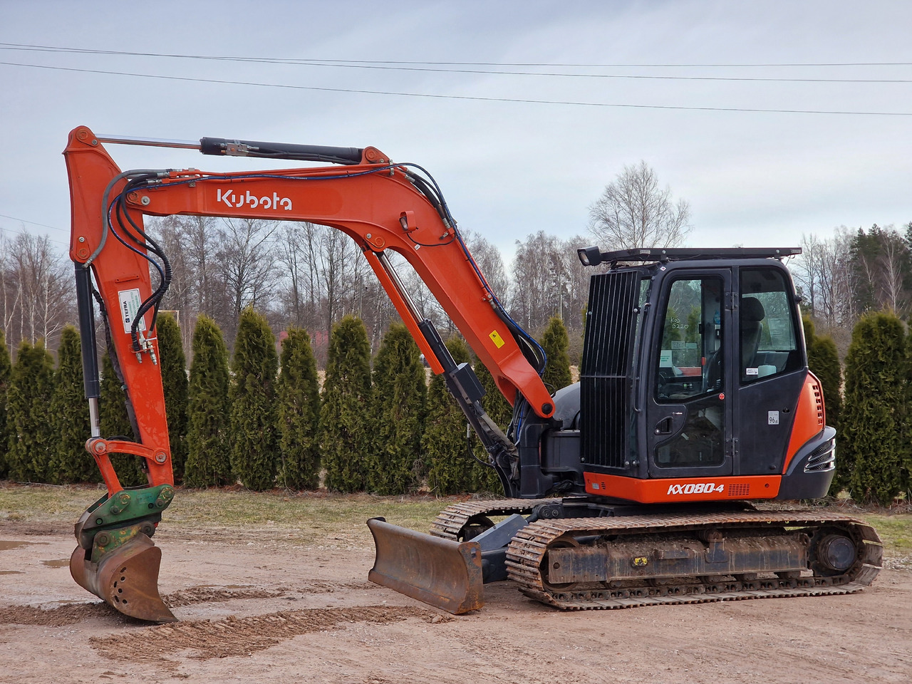 KUBOTA KX080-4. Metal tracks. - Мини багер: снимка 1 KUBOTA KX080-4. Metal tracks. - Мини багер: снимка 1