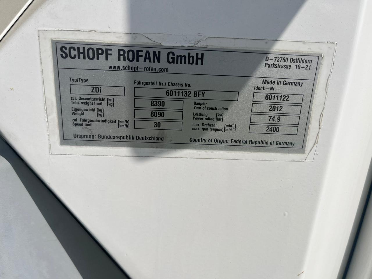 Schopf Rofan ZDi Diesel Tractor 8Tons - Влекач на самолети: снимка 4 Schopf Rofan ZDi Diesel Tractor 8Tons - Влекач на самолети: снимка 4