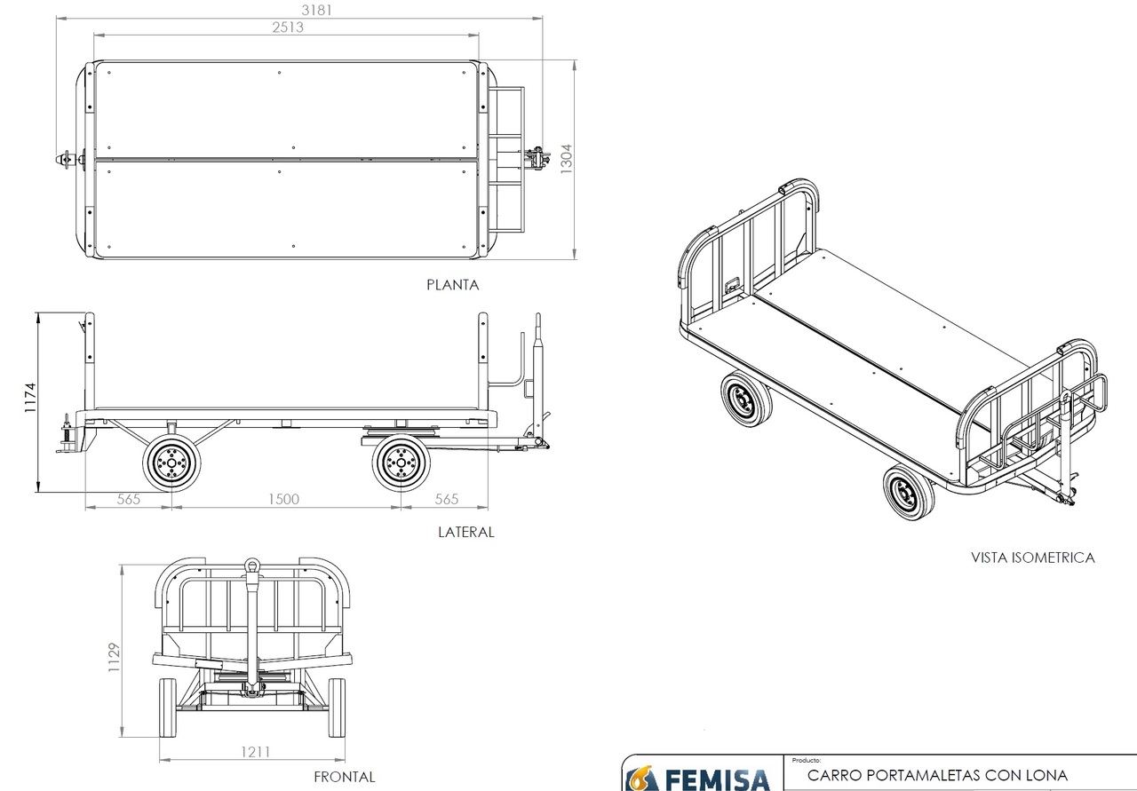 Нови Техника за наземно обслужване Baggage Cart FEMISA: снимка 9