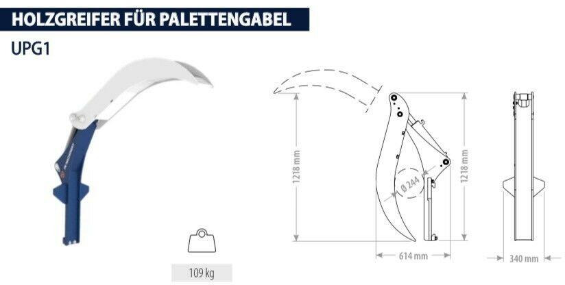 Нови Прикачен инвентар за Горска техника Niederhalter Stammgreifer Holzgreifer Palettengabel Frontlader: снимка 6 Нови Прикачен инвентар за Горска техника Niederhalter Stammgreifer Holzgreifer Palettengabel Frontlader: снимка 6