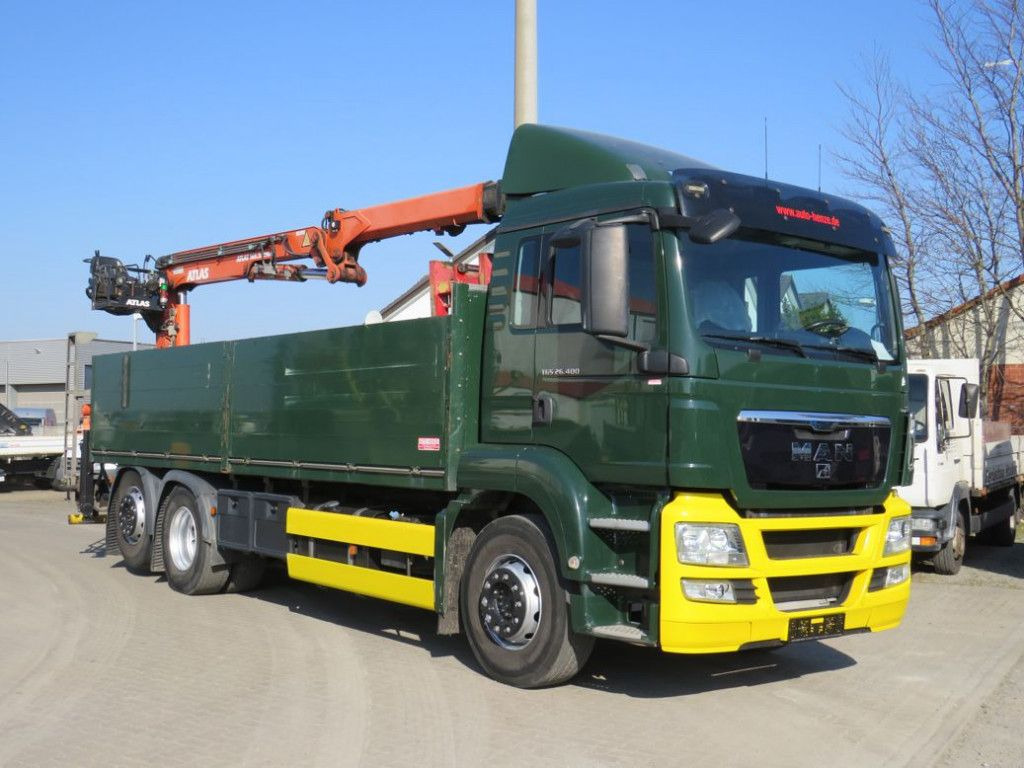 MAN TG-S 26.400 6x2-2 BL Pritsche Heckkran Atlas 165 - Бордови камион, Камион с кран: снимка 2 MAN TG-S 26.400 6x2-2 BL Pritsche Heckkran Atlas 165 - Бордови камион, Камион с кран: снимка 2