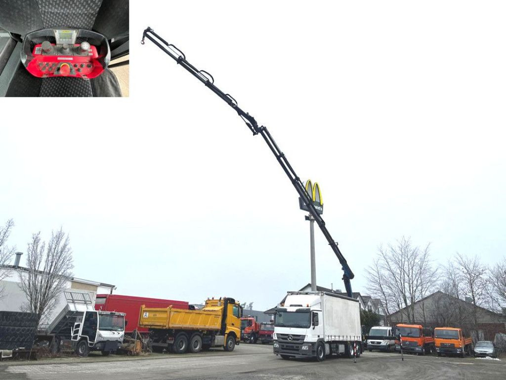 Mercedes-Benz Actros 2541 L6x2 Pritsche Heckkran 34m/to, Jib, - Камион с кран, Камион с брезент: снимка 1 Mercedes-Benz Actros 2541 L6x2 Pritsche Heckkran 34m/to, Jib, - Камион с кран, Камион с брезент: снимка 1