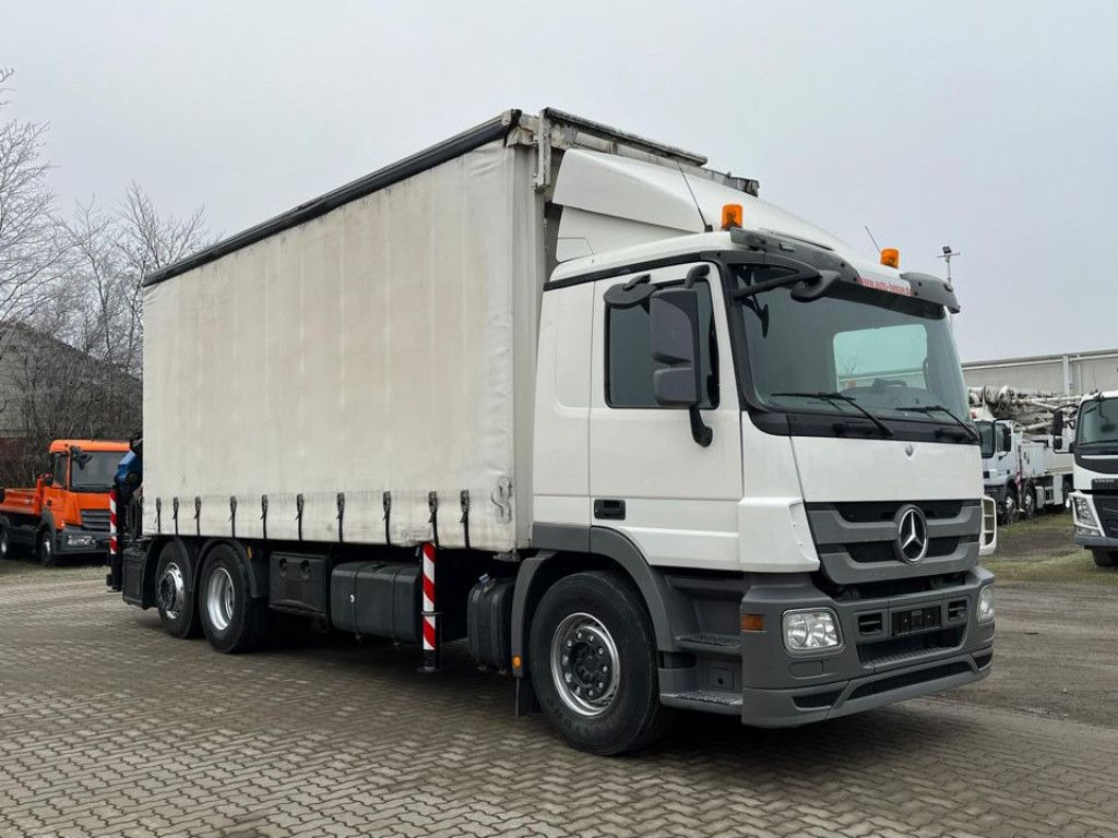 Mercedes-Benz Actros 2541 L6x2 Pritsche Heckkran 34m/to, Jib, - Камион с кран, Камион с брезент: снимка 2 Mercedes-Benz Actros 2541 L6x2 Pritsche Heckkran 34m/to, Jib, - Камион с кран, Камион с брезент: снимка 2