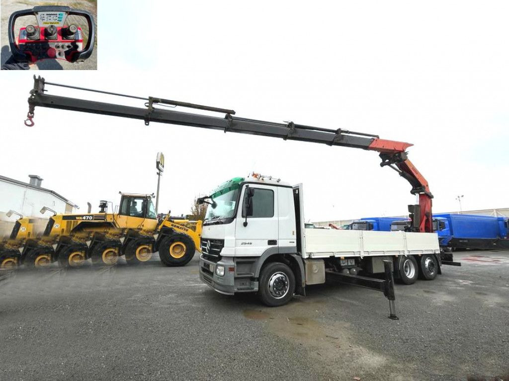 Mercedes-Benz Actros 2546 L 6x2 Pritsche Heckkran Palfinger P - Камион с кран, Бордови камион: снимка 1 Mercedes-Benz Actros 2546 L 6x2 Pritsche Heckkran Palfinger P - Камион с кран, Бордови камион: снимка 1