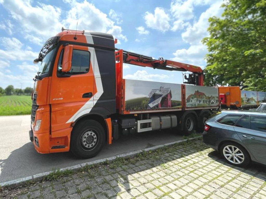 Mercedes-Benz Actros 2648 L 6x2 Pritsche Heckkran 4xhydr.Aussc - Бордови камион, Камион с кран: снимка 1 Mercedes-Benz Actros 2648 L 6x2 Pritsche Heckkran 4xhydr.Aussc - Бордови камион, Камион с кран: снимка 1