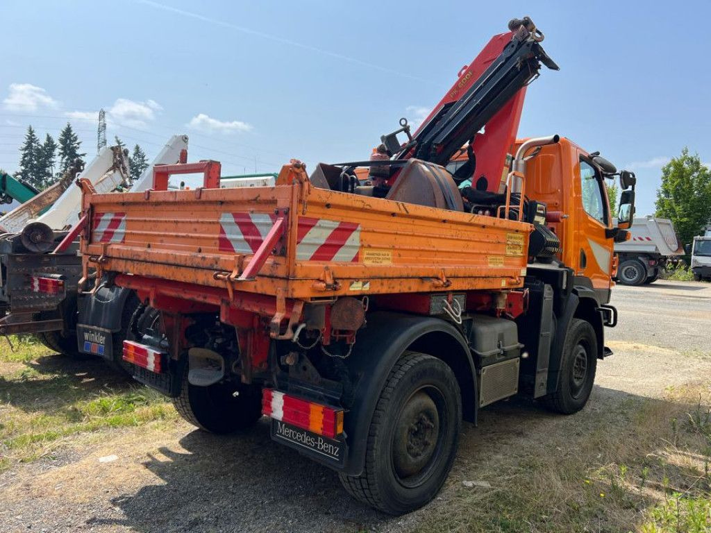 Mercedes-Benz Unimog U20 2-Achs Allradkipper Kran Palfinger Kr - Самосвал камион, Камион с кран: снимка 4 Mercedes-Benz Unimog U20 2-Achs Allradkipper Kran Palfinger Kr - Самосвал камион, Камион с кран: снимка 4
