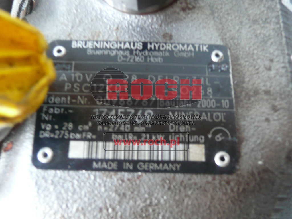 BRUENINGHAUS HYDROMATIK A10VO28DFLR/31L-PSC12K01-S0258 00966767 - Хидравлична помпа: снимка 1 BRUENINGHAUS HYDROMATIK A10VO28DFLR/31L-PSC12K01-S0258 00966767 - Хидравлична помпа: снимка 1
