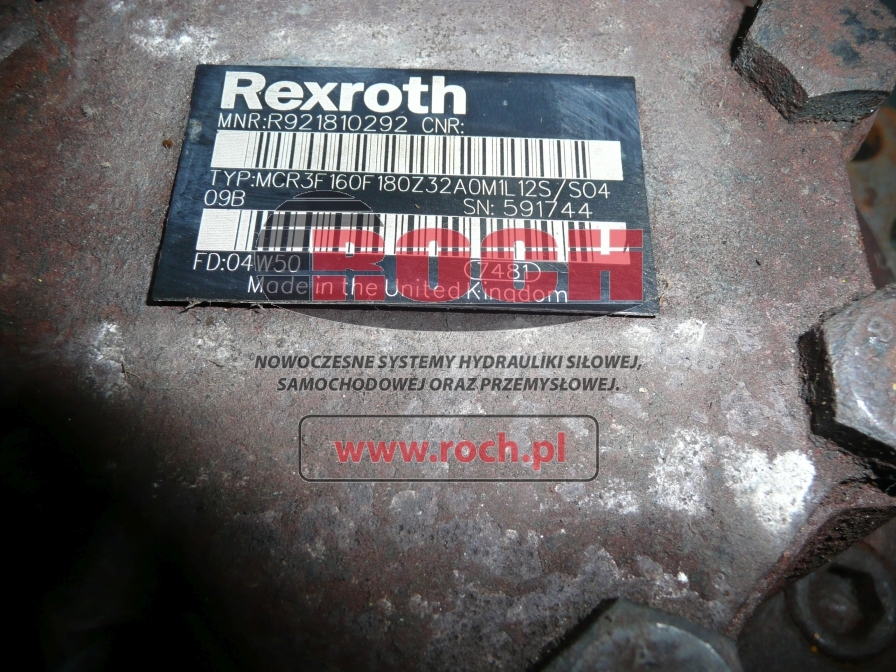 REXROTH MCR3F160F180Z32A0M1L12S/S0409B - Хидравличен мотор за Мотокар: снимка 2 REXROTH MCR3F160F180Z32A0M1L12S/S0409B - Хидравличен мотор за Мотокар: снимка 2