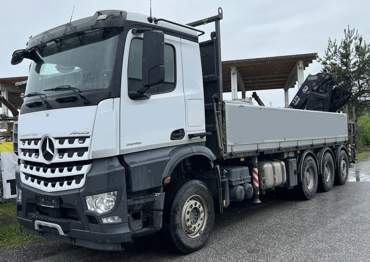MERCEDES-BENZ Hiab Palfinger Fassi F275-5 JIB-3 - Бордови камион: снимка 1 MERCEDES-BENZ Hiab Palfinger Fassi F275-5 JIB-3 - Бордови камион: снимка 1