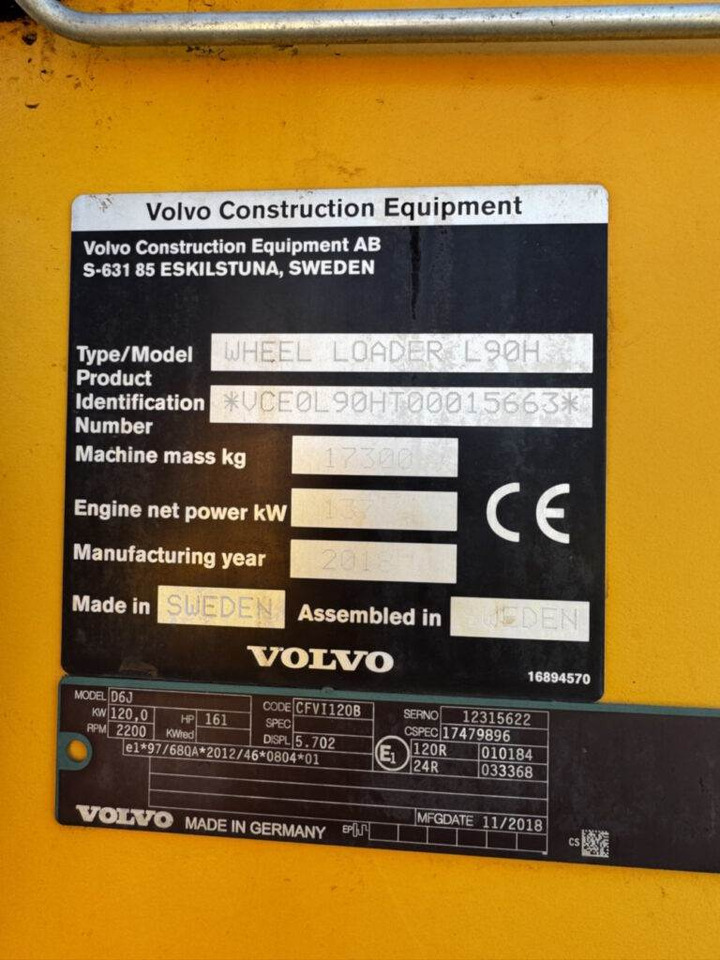 Колесен товарач Volvo L90H: снимка 19