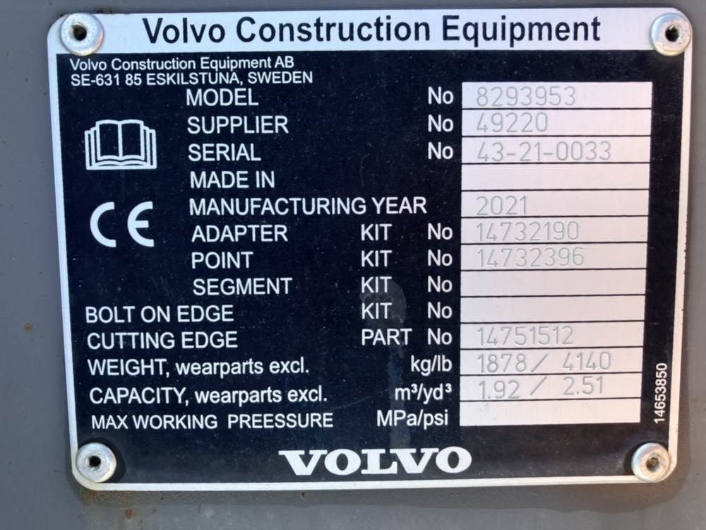 Volvo Tieflöffel mit Zähnen - Festanbau - Багер-товарач: снимка 5 Volvo Tieflöffel mit Zähnen - Festanbau - Багер-товарач: снимка 5