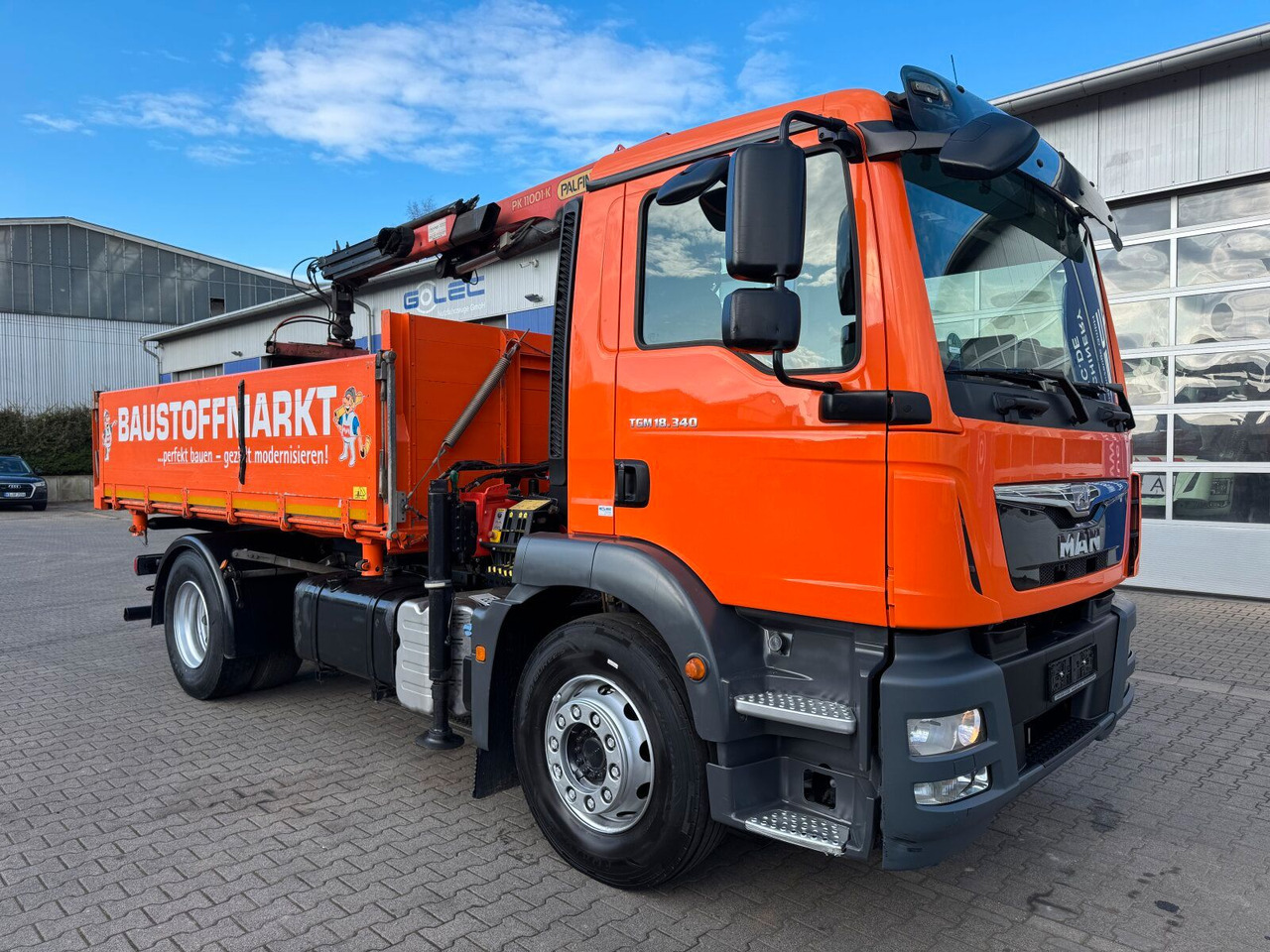 MAN TGM 18.340 4x2 Euro 6 Kipper Kran PK11001.K - Самосвал камион, Камион с кран: снимка 1 MAN TGM 18.340 4x2 Euro 6 Kipper Kran PK11001.K - Самосвал камион, Камион с кран: снимка 1