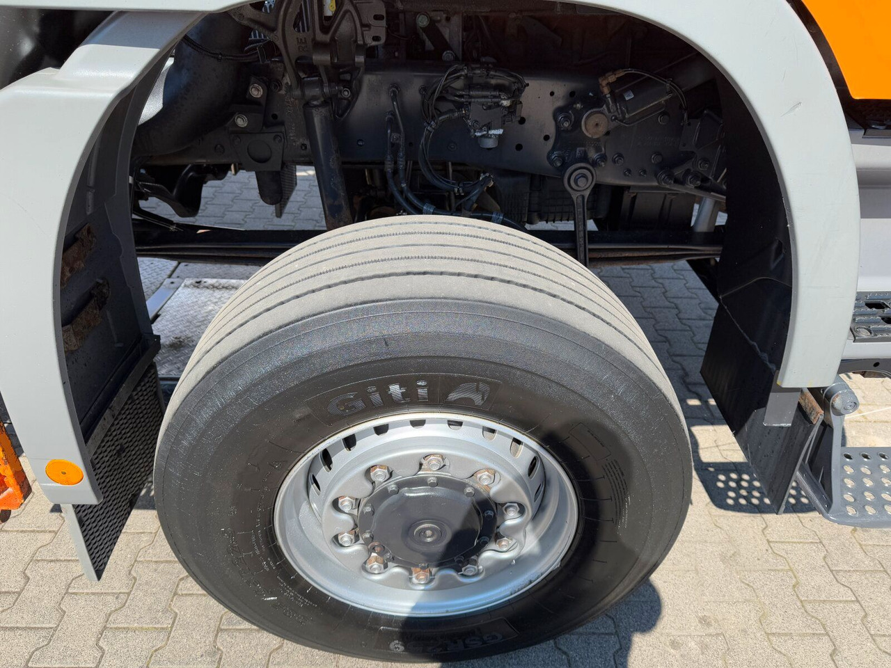 Самосвал камион, Камион с кран Mercedes-Benz ACTROS 2044 4x4 Kipper Kran ATLAS 65.2 A2L: снимка 30